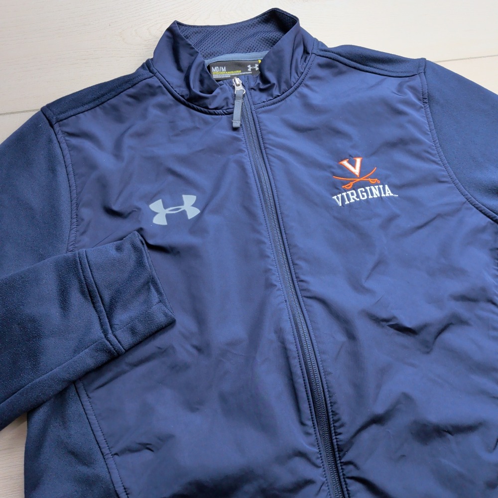 Under Armour Virginia Cavaliers Tech Terry Full-Zip Jacket Mens M Navy Blue